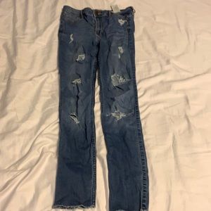 High rise super skinny jeans with holes